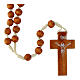 Bright wood Franciscan rosary- top s1