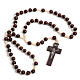 Dark wood knotted Franciscan rosary s1