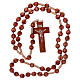 Bright carved wood Franciscan rosary s4