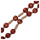 Bright carved wood Franciscan rosary s3