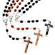 Oval 7 mm beads wood rosary s1