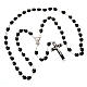 Oval 7 mm beads wood rosary s3