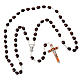 Oval 7 mm beads wood rosary s4