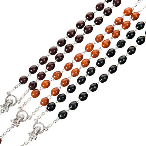Oval 7 mm beads wood rosary 5