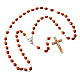 Oval 7 mm beads wood rosary s2