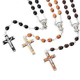 Oval beads 7mm wood rosary