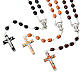 Oval beads 7mm wood rosary s1