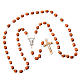 Oval beads 7mm wood rosary s2