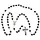 Oval beads 7mm wood rosary s4