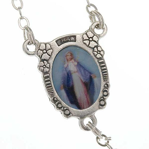 Coconut-effect rosary with personalised center medal 3