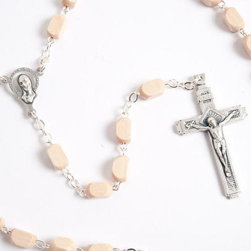 Faceted coconut-effect beads rosary 3