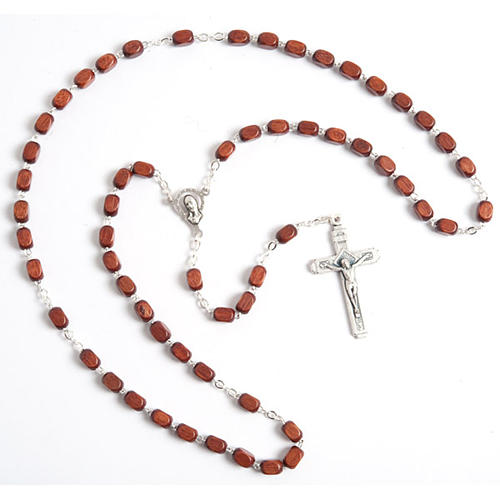 Faceted coconut-effect beads rosary 4