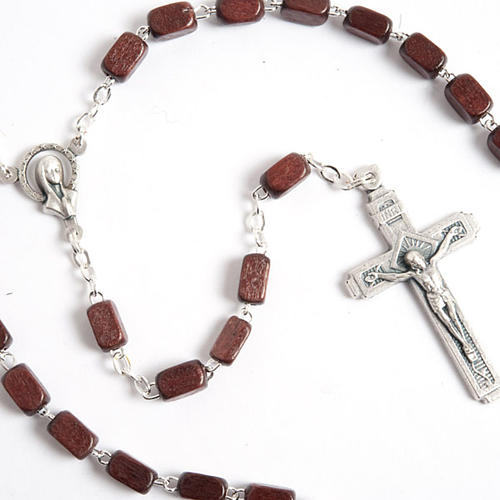 Faceted coconut-effect beads rosary 7