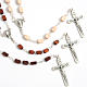 Faceted coconut-effect beads rosary s1