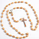 Olive wood rosary with large oval beads s1