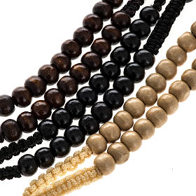 Weaved string wood rosary