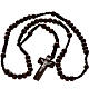 Weaved string wood rosary s4