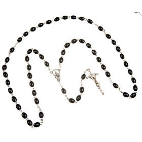 Wood rosary with oval 7mm beads