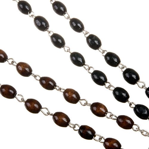 Wood rosary with oval 7mm beads 4