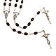 Wood rosary with oval 7mm beads s1
