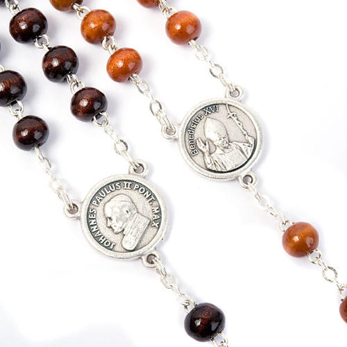 Coconnut-effect rosary with round beads 5