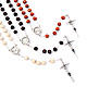 Coconnut-effect rosary with round beads s1