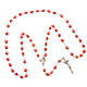 Coloured flowers wood rosary s4