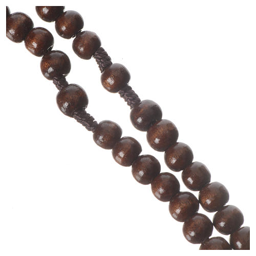 Dark wood rosary beads 3