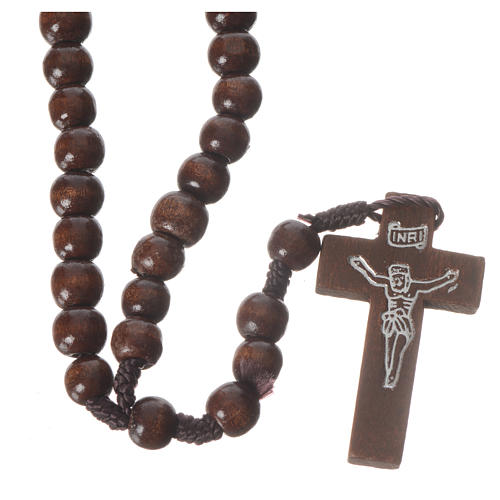 Dark wood rosary beads 1
