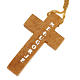 Rosario legno ovale corda 9 mm Medjugorje s1