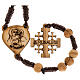 Rosary with Jerusalem crucifix in Palestinian olive wood s1
