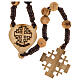 Rosary with Jerusalem crucifix in Palestinian olive wood s3