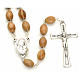 Rosary Holy Land olive wood 7x10mm s1