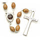 Rosary Holy Land olive wood 7x10mm s5
