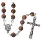 Rosary beads in Palestinian olive wood, metal crucifix 5 mm s4