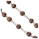 Rosary beads in Palestinian olive wood, metal crucifix 5 mm s6
