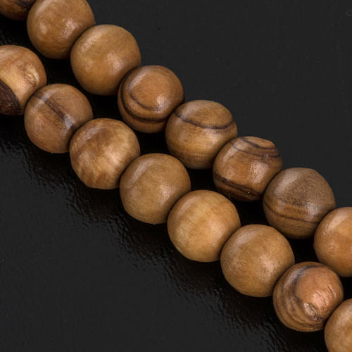 Rosary beads with Tau crucifix, olive wood Palestine 7 mm 3