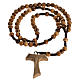 Rosary beads with Tau crucifix, olive wood Palestine 7 mm s2