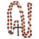 Rosary with Jerusalem center piece, Palestinian olive wood 8x6 m s4