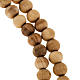 Rosary simple cross in Palestinian olive wood 7 mm s2