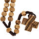 Rosary simple cross in Palestinian olive wood 7 mm s1