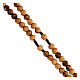 Rosary beads in Palestinian olive wood and rope 8 mm s3