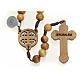 Rosary beads in Holy Land olive wood, with Jerusalem cross and m s2