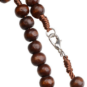 Rosary beads in dark wood, 8mm with clasp