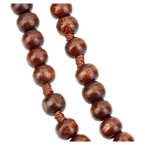 Rosary beads in dark wood, 8mm with clasp 6