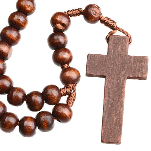 Rosary beads in dark wood, 8mm with clasp 3