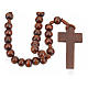 Rosary beads in dark wood, 8mm with clasp s5