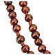 Rosary beads in dark wood, 8mm with clasp s6