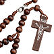 Rosary beads in dark wood, 8mm with clasp s1