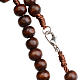 Rosary beads in dark wood, 8mm with clasp s2